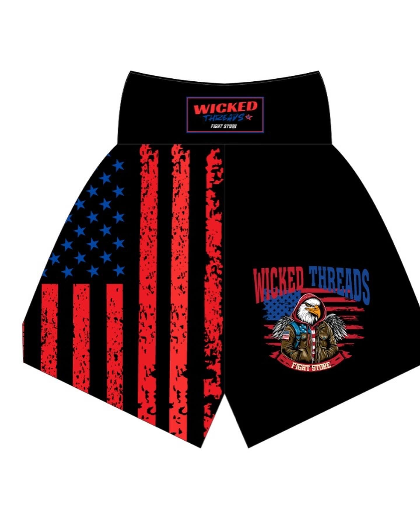 Stars and strips fight shorts